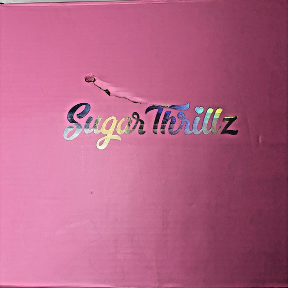 Sugar Thrillz Pink Platform Boots Size 7M Y2K Goth Rave Chunky Wedge Lace Up - Picture 13 of 14